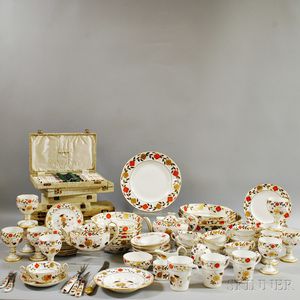 Royal Crown Derby "Asian Rose" and "Gadroon Rose" Porcelain Tableware