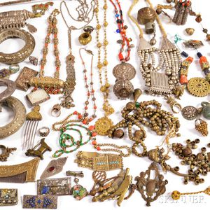 Group of International Silver, Gilt, and Metal Jewelry and Accessories