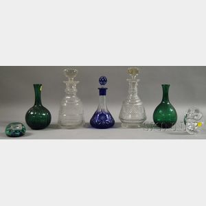 Seven Various Glass Items