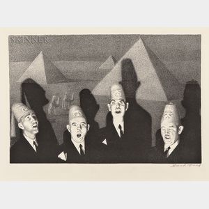 Grant Wood (American, 1891-1942) Shriner's Quartet