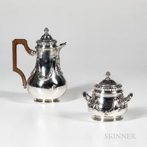 French Single Serving Teapot and Sugar Bowl