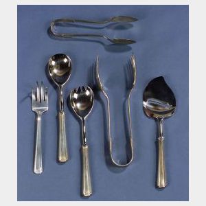 Group of Twenty-three Westmoreland Sterling Server Items, modern, comprising: two cheese slicers, carving fork and knife, two knife ste