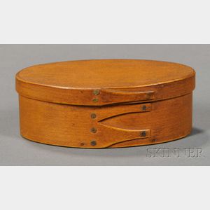 Shaker Natural Color Oval Covered Box
