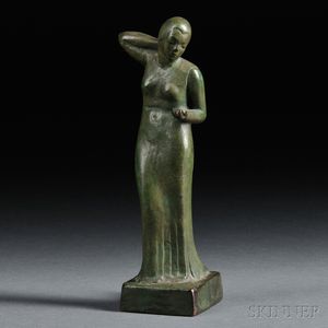 Modern Bronze of a Standing Female