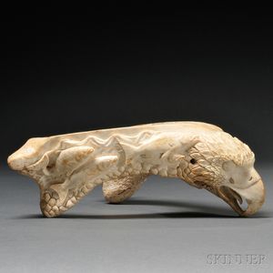 Scrimshaw Walrus Jawbone Cribbage Board