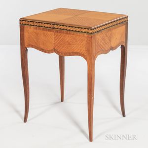 Art Deco Louis XV-style Tulipwood and Kingwood Parquetry Poudreuse