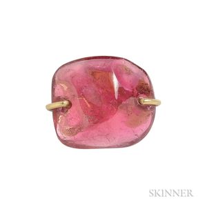 High-karat Gold and Pink Tourmaline Ring
