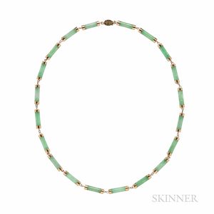 14kt Gold and Jade Necklace