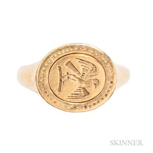 18kt Gold Seal Ring