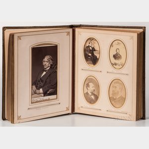 Photo Album, 19th Century, American Presidents, Civil War Generals, Writers, International Statesman, and Others.