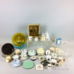 Large Group of Mostly Ceramic and Glass Commemorative Items. 