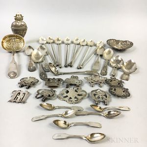 Group of Coin Silver Flatware and Tableware