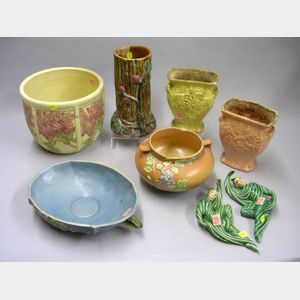 Eight Pieces of Assorted Art Pottery
