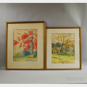 Two Framed Watercolors