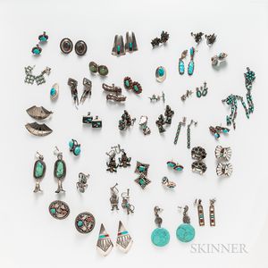 Sixty-four Pairs of Southwest Earrings