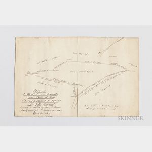 Thoreau, Henry David (1817-1862) Plan of a Woodlot in Lincoln and Concord Mass., Conveyed by Willard T. Farrar to Geo. Heywood, April 3