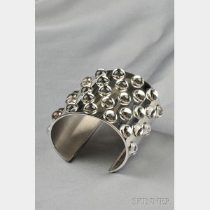 Sterling Silver and Crystal "Mossi" Cuff, Lalique