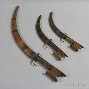 Three Carved and Inlaid Knives