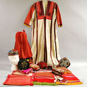 Group of Eastern European Embroidered Textiles