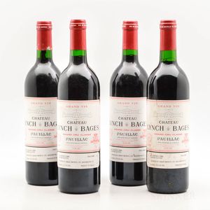 Chateau Lynch Bages 1989, 4 bottles