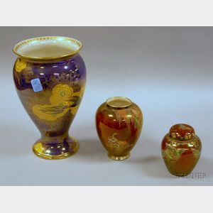 Carleton Ware Lustre Potpourri with Cover and Two Vases
