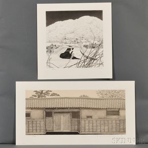 Tanaka Ryohei (b. 1933),Two Etchings