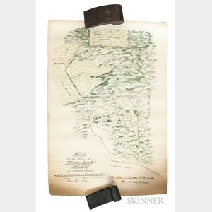 Thoreau, Henry David (1817-1862) Plan of that Part of Thomas Brooks Woodlot, in Lincoln, Mass, which was burned over in the fall of 18