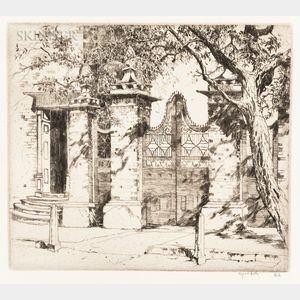 Alfred Heber Hutty (American, 1877-1954) Smyth Gate, Charleston