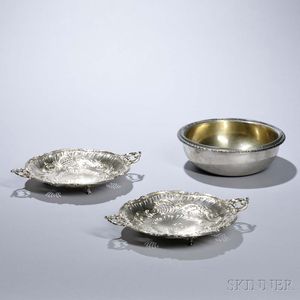 Three Pieces of Continental Silver-gilt Hollowware