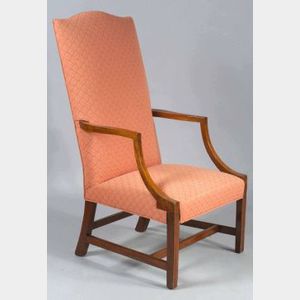 Federal Mahogany Inlaid Lolling Chair