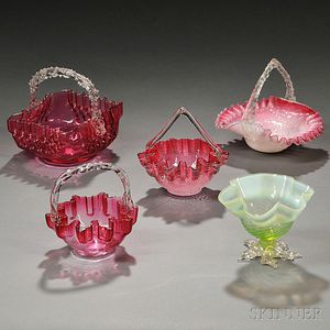 Five Pieces of Glass Tableware