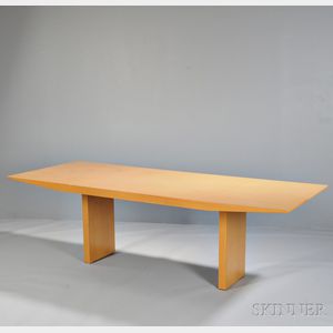 Contemporary Maple Veneer Desk/Table
