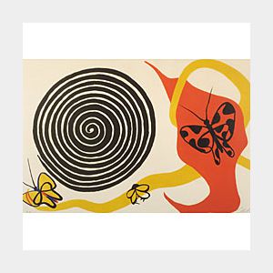 Alexander Calder (American, 1898-1976) Spiral and Butterflies.