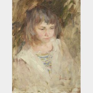 Richard Schmid (American, b. 1934) Portrait of Cheryl Carlson