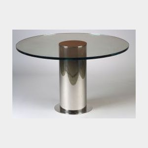 Glass and Stainless Steel Table