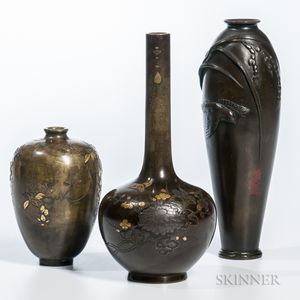 Three Bronze Vases