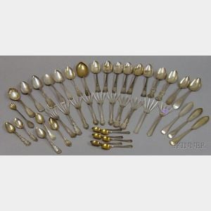 Group of Sterling, .800 Silver, and Silver Plated Flatware