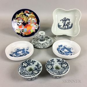 Seven Pieces of Bjorn Wiinblad Ceramics