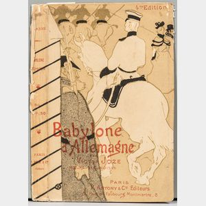 After Henri de Toulouse-Lautrec (French, 1864-1901) Book Cover: Babylone d'Allemagne
