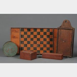 Group of Five Assorted Wooden Items
