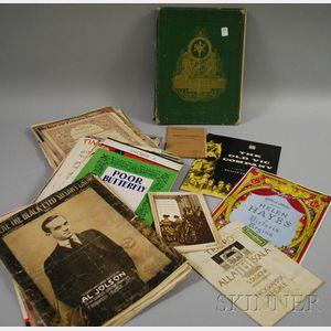 Group of Mostly Early 20th Century Illustrated Sheet Music and an Edwin Booth Theater Characters Book.
