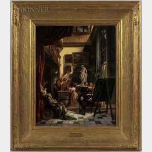 Louis Tielemans (Belgian, 1826-1856) Titian's Studio