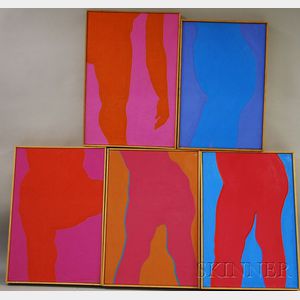 Reba Stewart (American, 1930-1971) Lot of Five Body Paintings