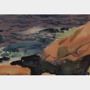 Charles Sydney Hopkinson (American, 1869-1962) Coastal Rocks
