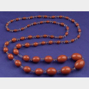 Bakelite and Glass Bead Necklace