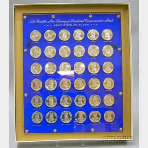 Set of Thirty-six Sterling Silver Presidential Commemorative Coins