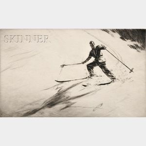 Levon West (American, 1900-1968) Skier