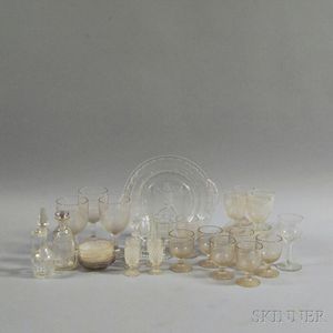 Thirty Pieces of American Pressed Pattern Glass