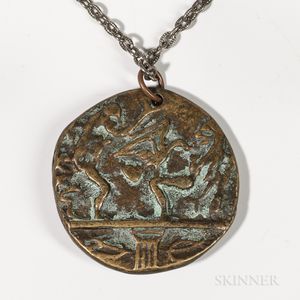 Mycenaean Revival Bronze Medallion