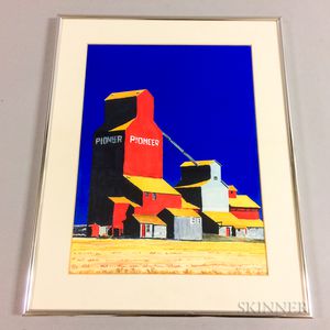 Framed Print of a "Pioneer" Grain Silo